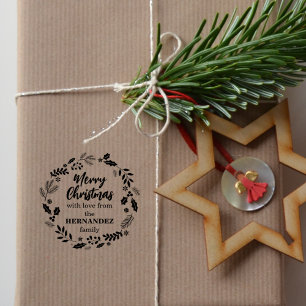 God jul med kärlek från (anpassningsbar) familjen stämpel