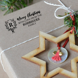 God jul med kärlek från (anpassningsbar) familjen stämpel