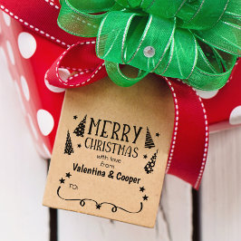 God jul med kärlek från (anpassningsbar) par, stämpel