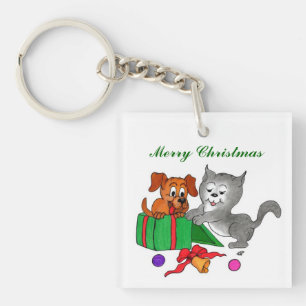 God jul med katt och valp