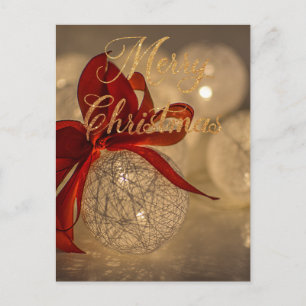 God jul med ljus kulor helg vykort