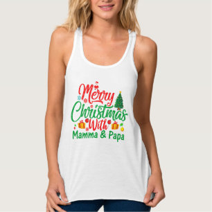 God jul med Mamma & Pappa-42705 Linne Med Racerback