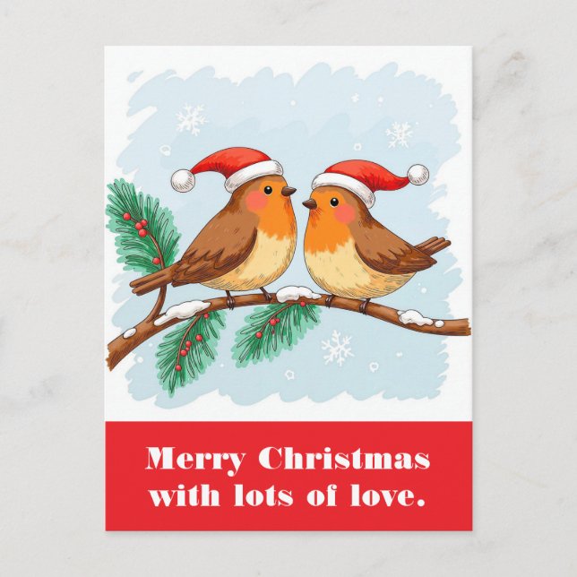 God jul med massor av kärlek. vykort (Framsida)