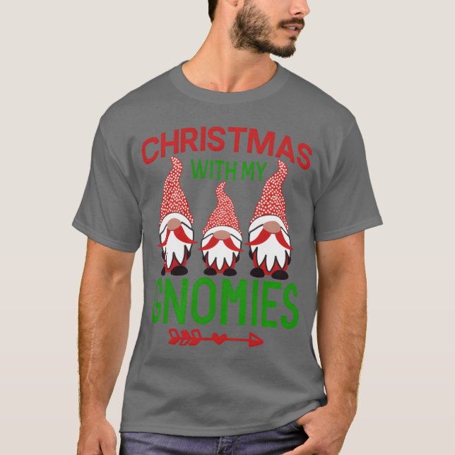 God jul med min Gnomies Jultomten Sleigh T Shirt (Framsida)