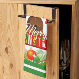 God jul med musikinstrument kökshandduk