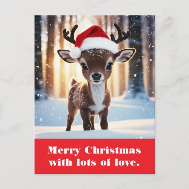 God jul med mycket kärlek. vykort (Framsida)