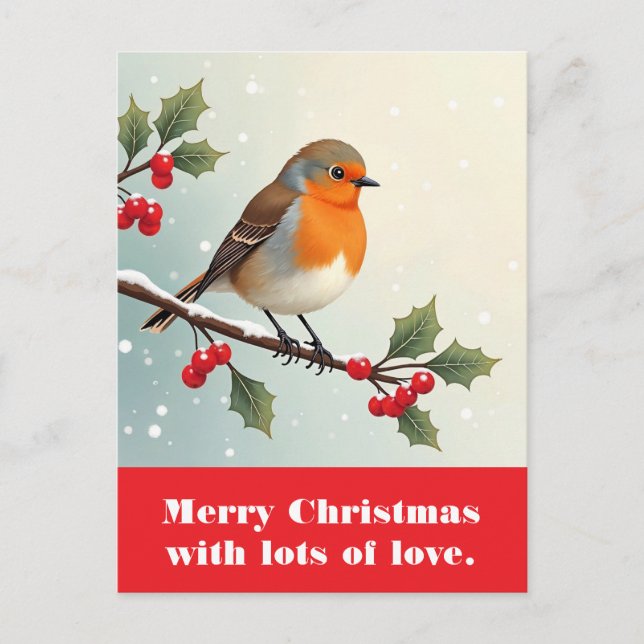 God jul med mycket kärlek. vykort (Framsida)