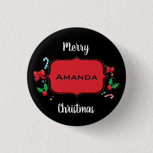 God Jul med Namn Intro Pin Knapp