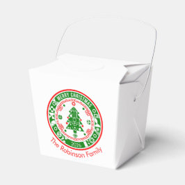 God jul med namn med familj presentaskar