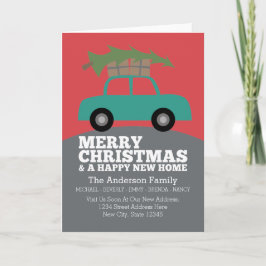 God jul med ny Flytta i Adress Helgkort