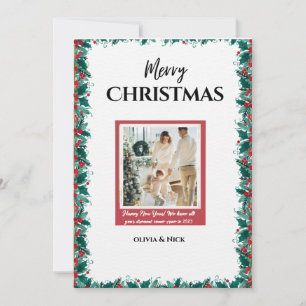 God jul med Photo Helgdag Card Julkort