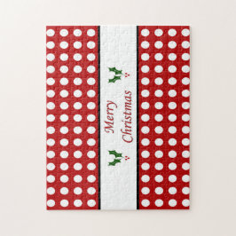 God jul med Polka Dot mönster Pussel