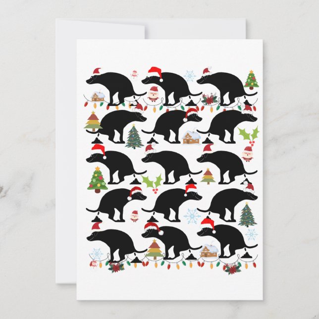 God jul med Pooping Hundar Julkort (Framsida)