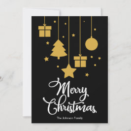 God jul med Presenter Black Julkort