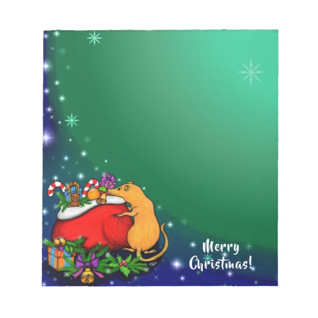 God jul med Råtta Prince Anteckningsblock (Framsida)