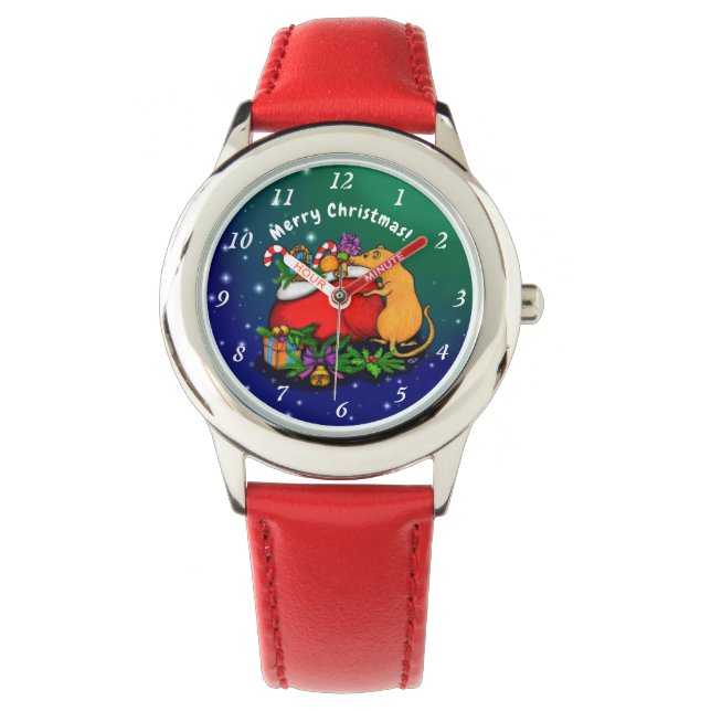 God jul med Råtta Prince Armbandsur (Framsida)