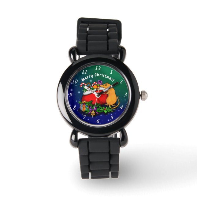 God jul med Råtta Prince Armbandsur (Framsida)
