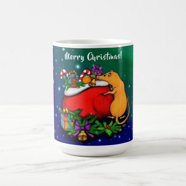 God jul med Råtta Prince Magisk Mugg (Center)