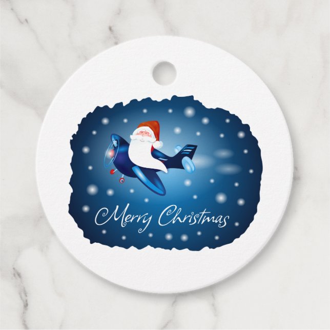 God jul med Santa Gåvor Etiketter (Framsida)