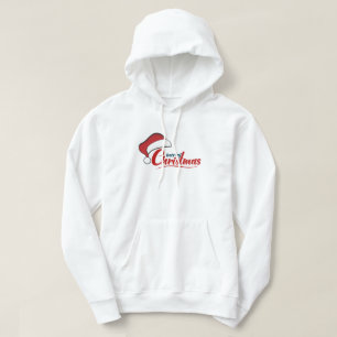 God jul med Santa Hat Hoodie