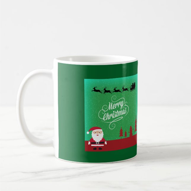 God jul med Santa Kaffemugg (Vänster)