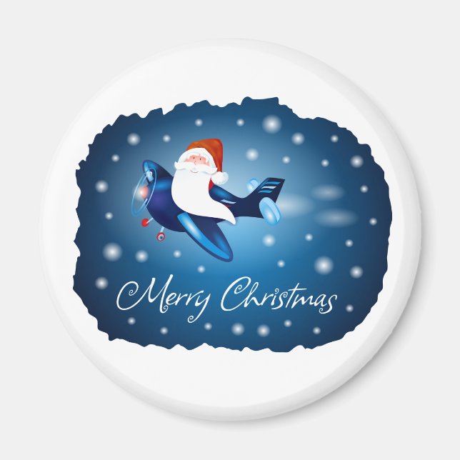 God jul med Santa Magnet (Framsidan)