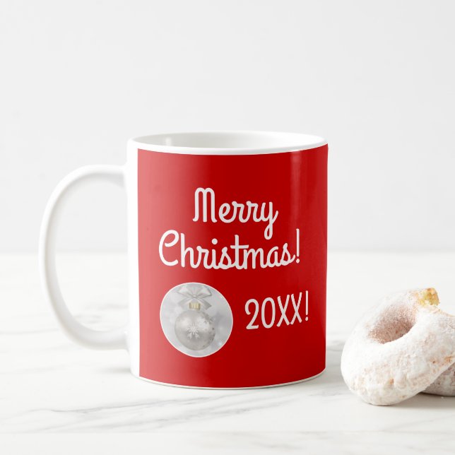God Jul med silverprydnad Kaffemugg (Med munk)