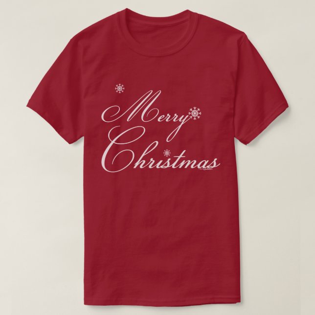 God jul med Snöflingor T Shirt (Design framsida)