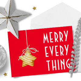 God Jul med stjärnans prydnadsföremål Vykort