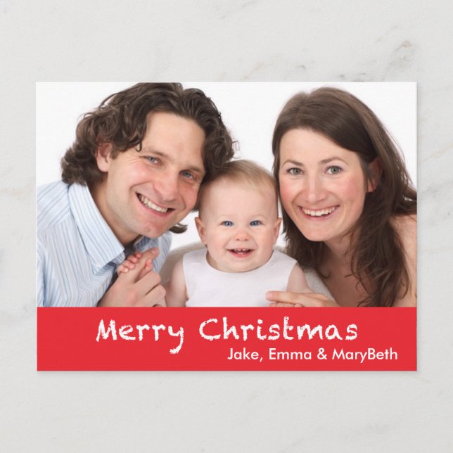 God jul med text och foto helg vykort (Framsida)