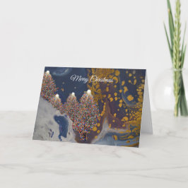 God jul med Träd tackkort