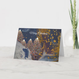 God jul med Träd tackkort