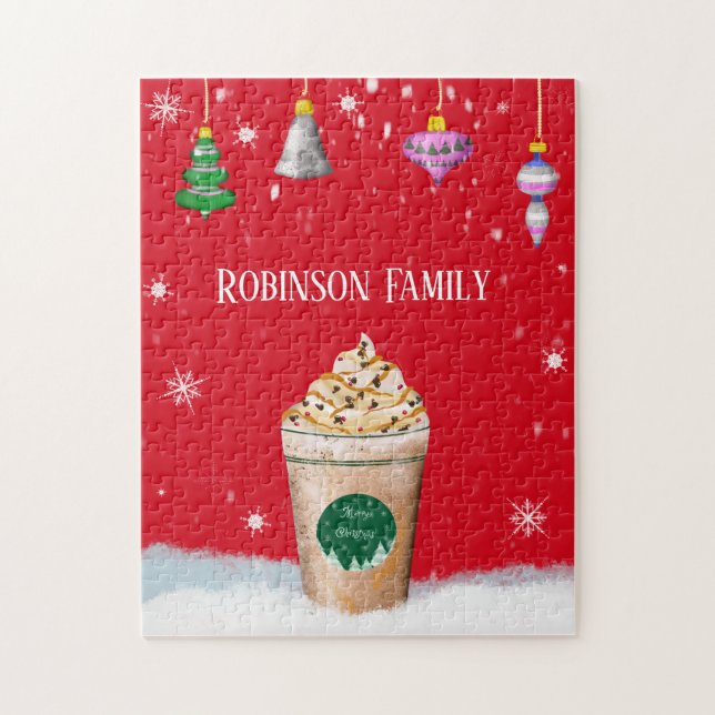 God jul med Vintage Namn Pussel (Vertikal)