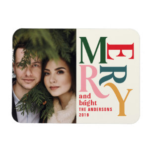 God jul meddelande om färgad vintage magnet