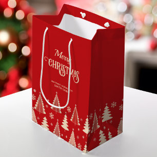 God jul medelårshundsröd beige träd