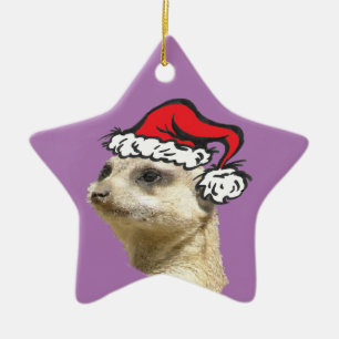 God jul Meerkat Anpassade Star Ornament
