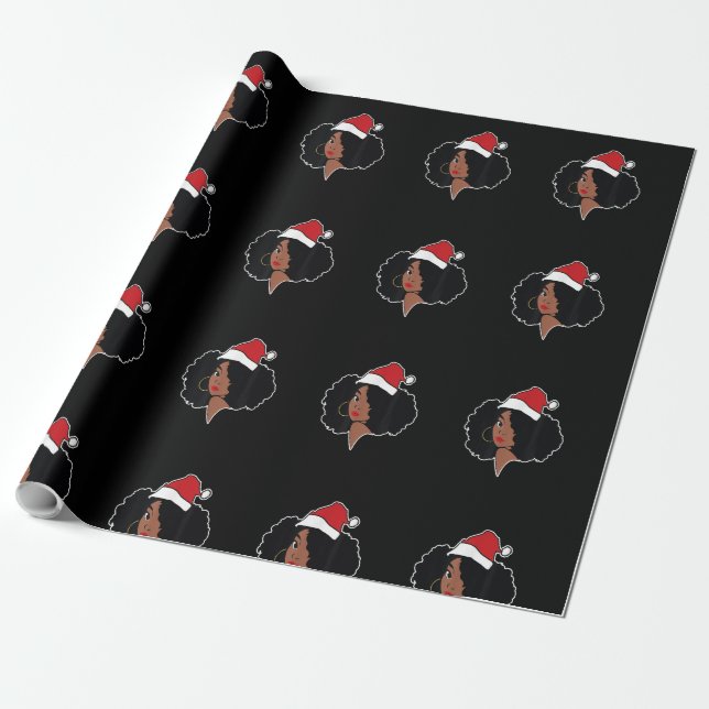God jul Melanin Black African San Presentpapper (Utrullad)