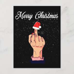 God Jul Mellanfinger Taskigt Jul Ful Julklapp Vykort