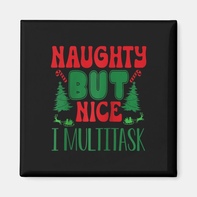 God jul, men fin multitasking Winter Holi Magnet (Framsidan)
