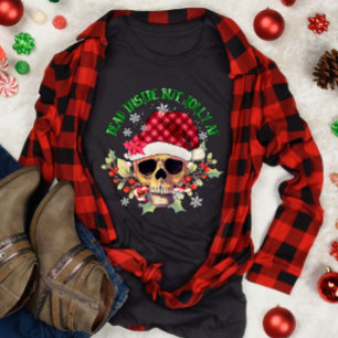 God jul men Jolly Af Skull T Shirt