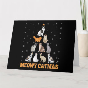 God jul Meowy Catmas Helgdag Cat Lover Gift Kort