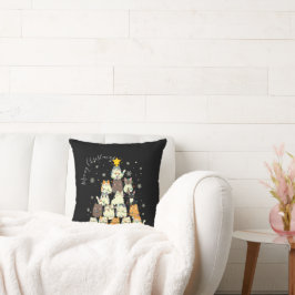 God jul Meowy jul Cat Träd Kudde