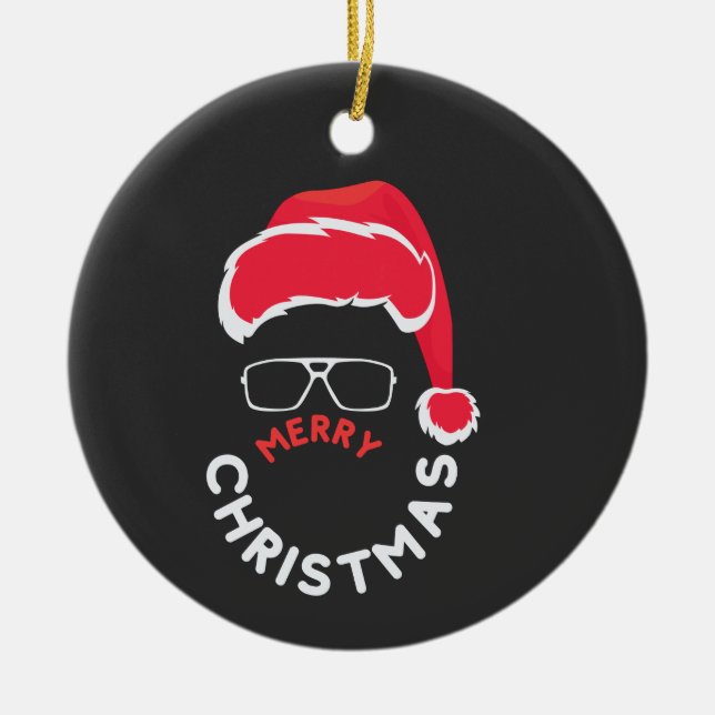 God jul, Merry & Bright Julgransprydnad Keramik (Framsidan)