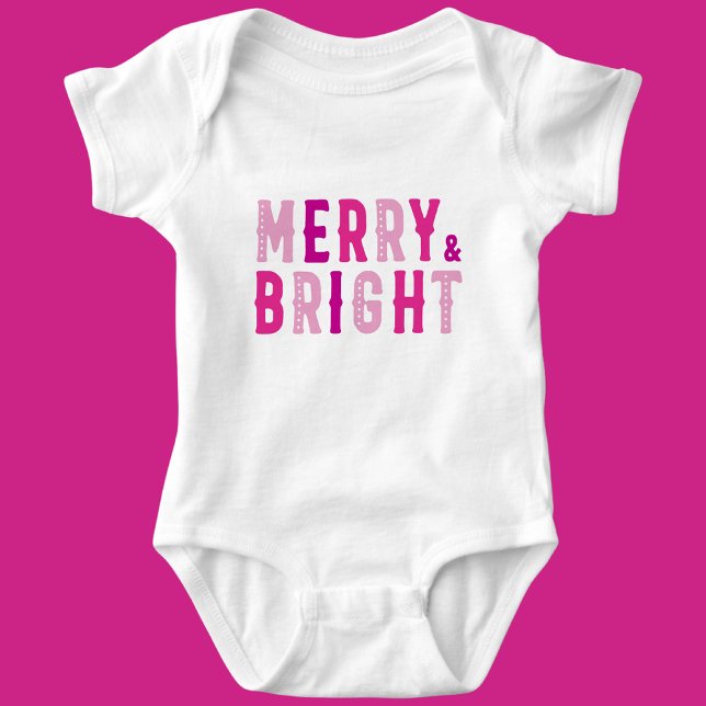 God jul, Merry & Bright T Shirt (Skapare uppladdad)