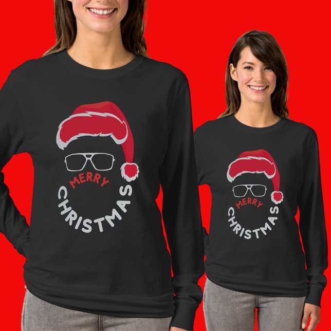 God jul, Merry & Bright T Shirt (Skapare uppladdad)