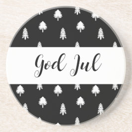 God Jul Merry Christmas Skandinaviskt mönster gåva Underlägg