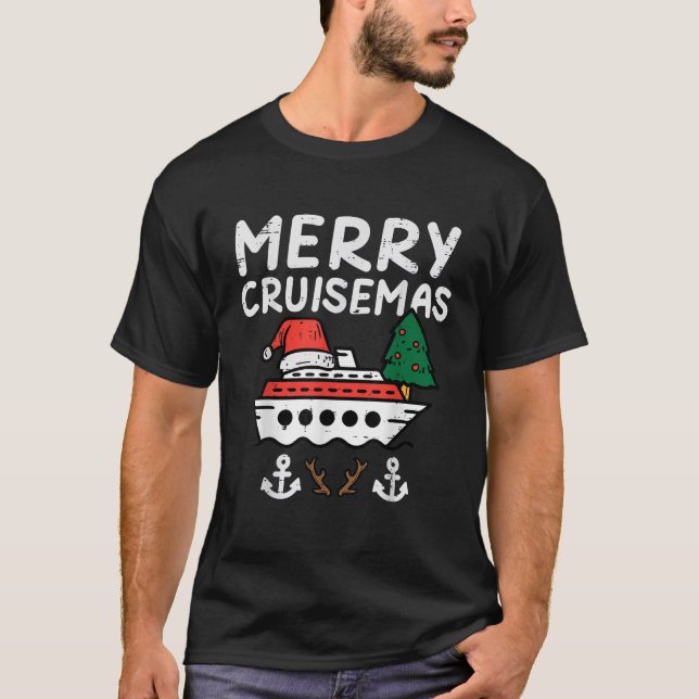 God jul, Merry Cruisemas Family Julafton Manar W T Shirt (Framsida)