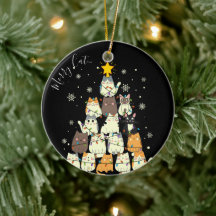 God Jul Merry Katt-Mas Kattträd