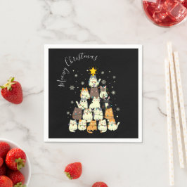 God Jul Merry Katt Träd Pappersservett