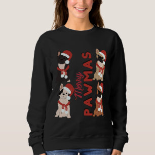 God jul Merry Pawmas från Fransk Bulldog T Shirt